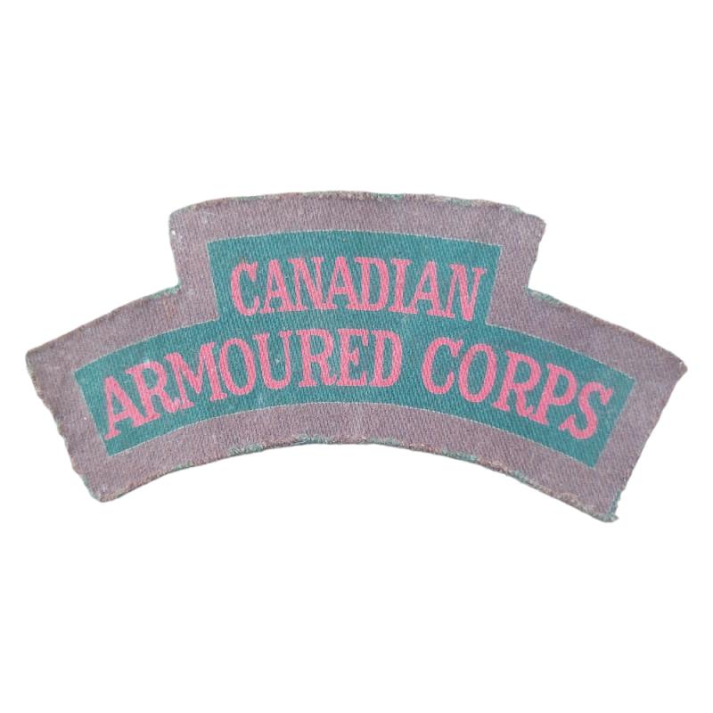 Canadian Armoured Corps Printed Shoulder Title