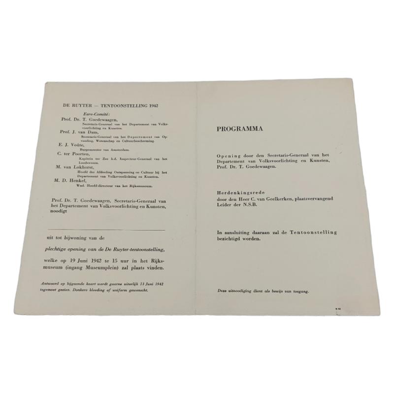 Blank Dutch invitation opening exhibition (NSB)