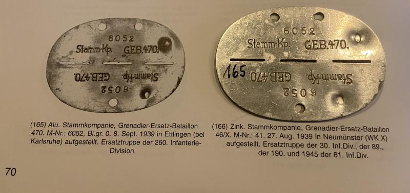 Stamm-Kp. G.E.B.470. Aluminium Dog-Tag (Published)