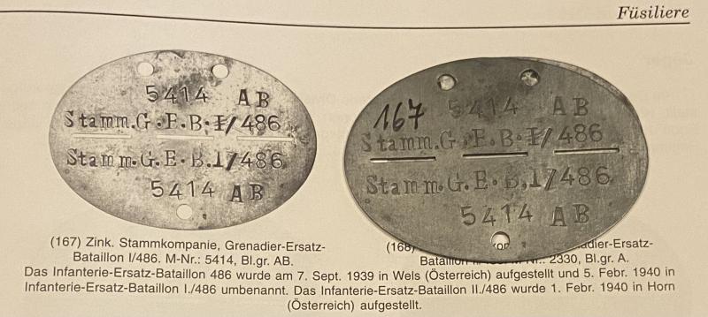 Stamm.G.E.B. I/486 Zinc Dog-Tag (Published)