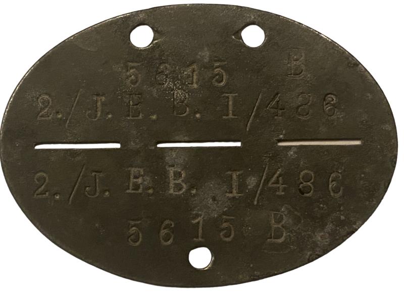 2./J.E.B. I/486 Zinc Dog-Tag