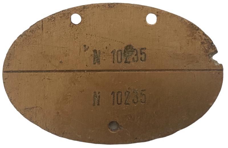 Kriegsmarine Erkennungsmarke N10235 (Marinestation Nordsee)