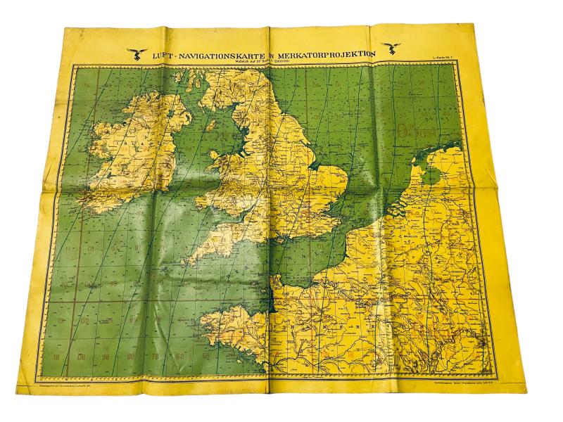 German Luftwaffe Nagdjagd map of Western Europe