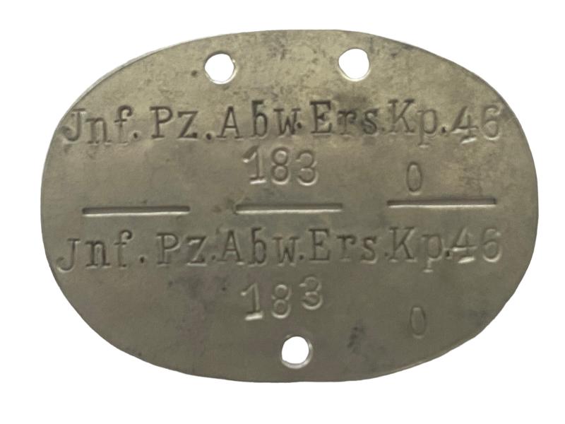 Jnf.Pz.Abw.Ers.Kp.46 Aluminum Dog-Tag