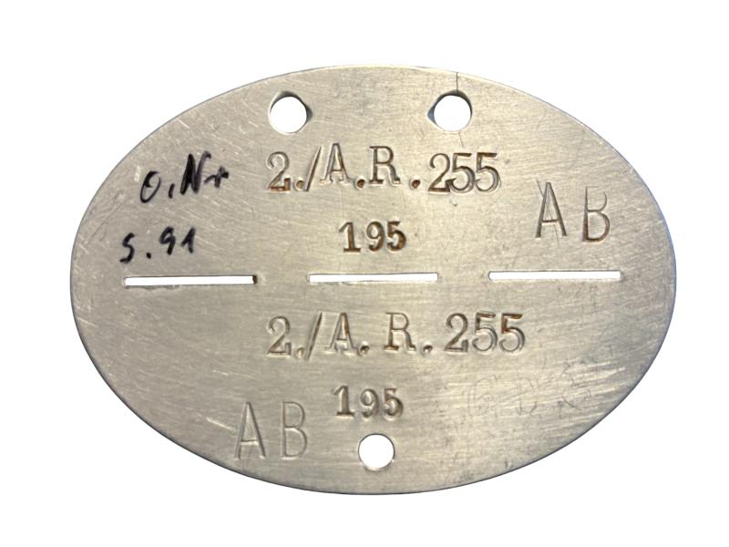 Erkennungsmarke 2./A.R.255
