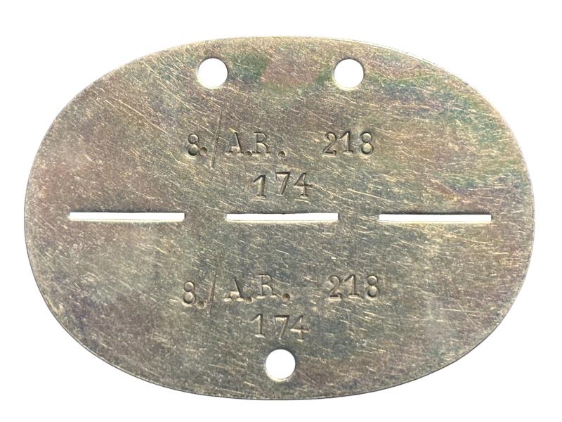 Erkennungsmarke 8./A.R.218