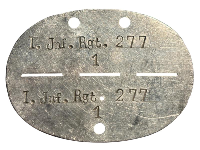 Erkennungsmarke I.Jnf.Rgt.277