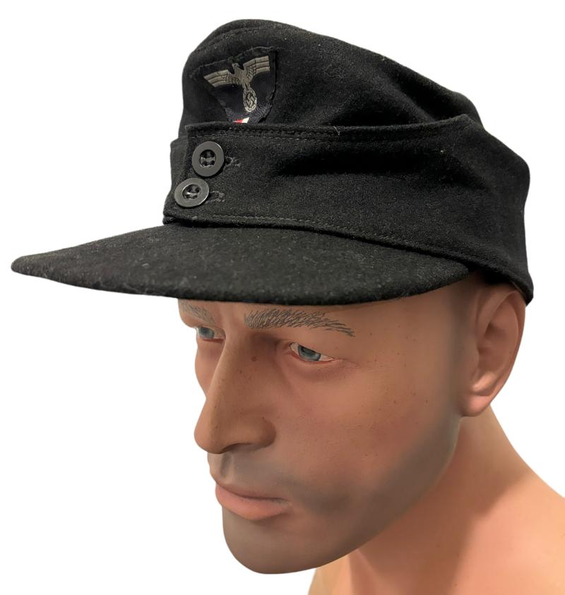German Panzer (Heer) M43 black field cap 1944